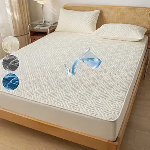 2pcs/3pcs Waterproof Mattress Protector Set for Queen/King Beds, Deep Pocket Fits 6"-18" Mattress, Noiseless, Soft, Breathable, Stain-Resistant & Machine Washable, Ideal for Bedroom, Apartment, and Homes with Kids, Pets or Elderly, Waterproof Bed Pads