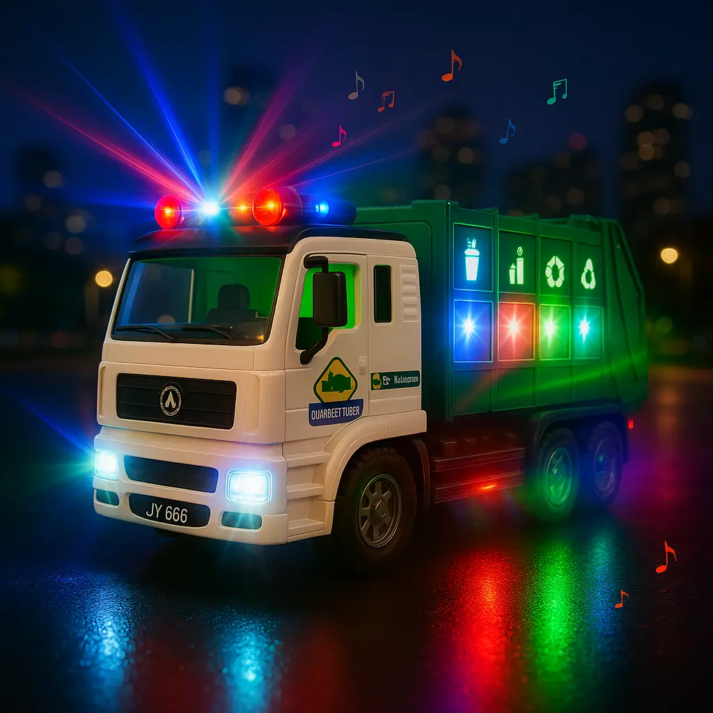 JoyX Garbage Truck for Kids - Classic & Novelty Toy Blue Monster