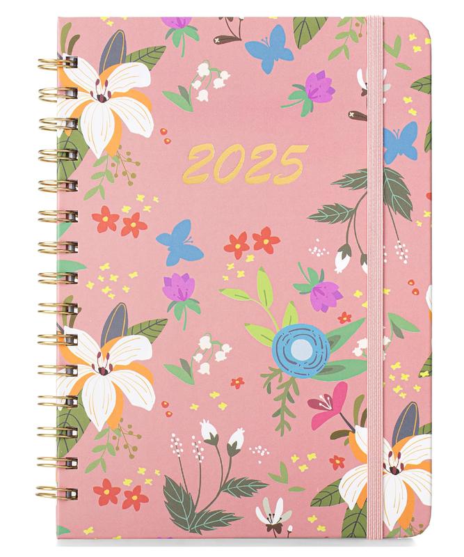 Mr. Pen - 2026 Planner, Spring Floral Design, Weekly & Monthly Calendar, Jan 2026 - Dec 2026, Hardcover, Spiral Bound, Inner Pocket, 6.4" x 8.5", Christmas Gift