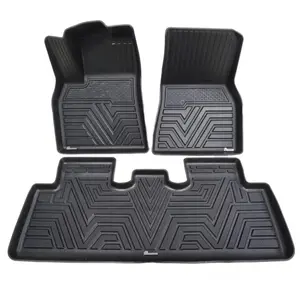 Warrenty Floor Mats for Tesla Model 3 - All Weather TPE Rubber Protection Liners, Durable, Waterproof, and Dirt-Resistant