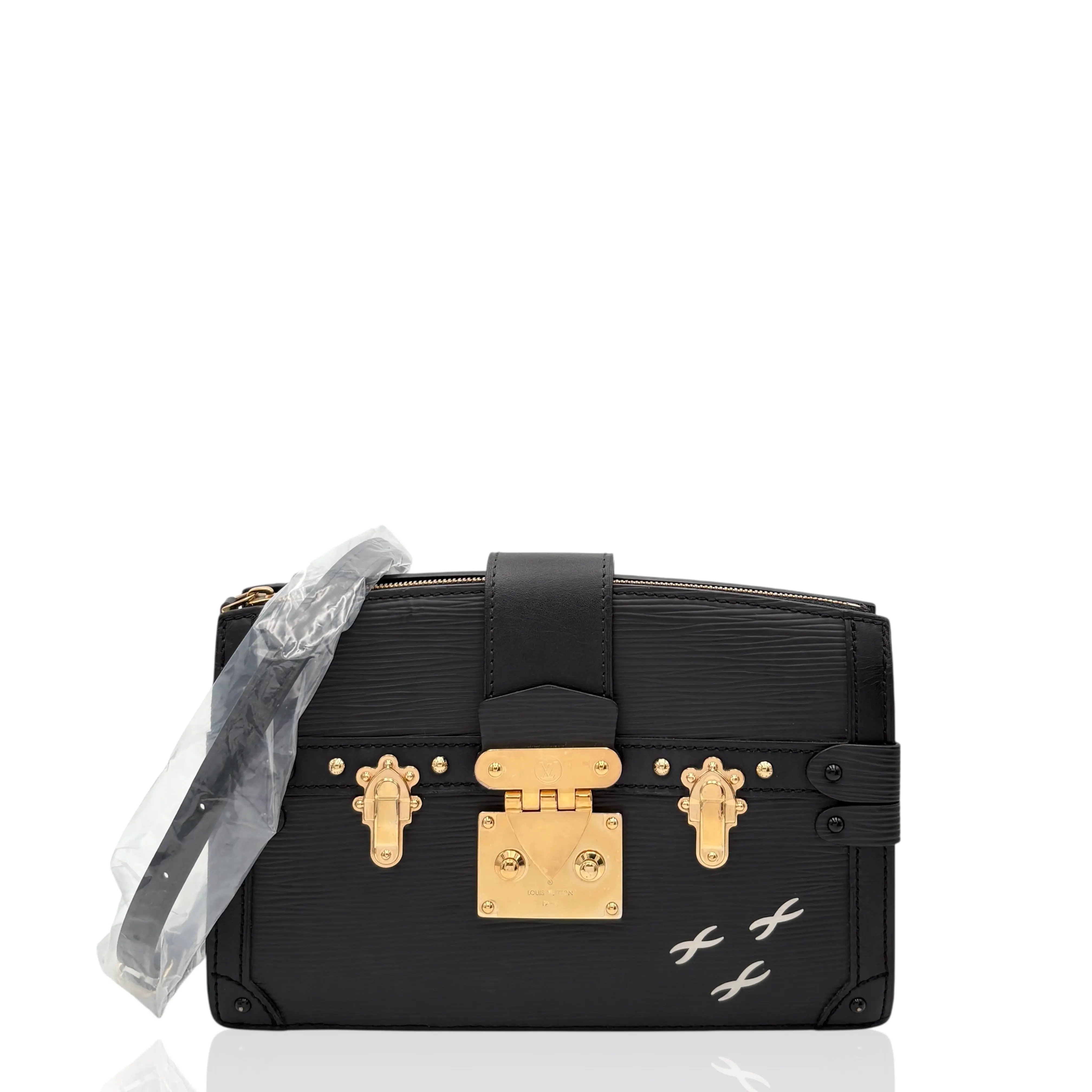 Pre-owned Louis Vuitton Leather Clutches & Wristlets Trunk Clutch Epi Black (0515m3)
