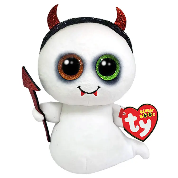 TY Beanie Boos - TRICKY the Halloween Ghost w/ Devil Horns [Regular Size - 6 inch]
