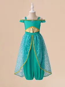 Cartoon Cosplay Costume Fancy Carnival Party Holiday Kids Clothes Princess Girls Ball Gown Children Cocktail Dress for all Season 4 to 7 Years