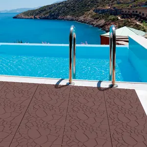 44 Pack Interlocking Deck Tile, Patio Deck Tiles,12x12in Square Waterproof Flooring Tiles All Weather Use, for Outdoor, Indoor, Poolside, Balcony, Backyard