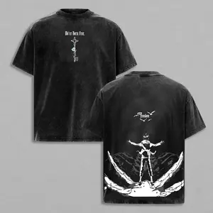 The Key to Freedom – Attack on Titan Vintage Washed Oversize Anime Tee，funny graphic tee, men’s trendy t-shirts,