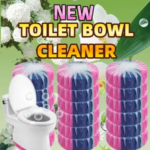 Ceramic Toilet-Specific Automatic Cleaning Tablets — Bleach-Infused, Self-Activating Formula; Instant Odor Elimination with Every Flush; Tablet-Style Toilet Cleaner