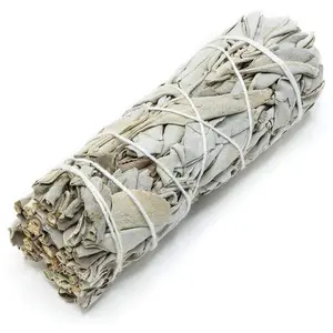 White Smudging Sage for Spiritual Cleansing - Earthy Incense Stick from California - Freshener & Aroma Tool - 24 Months Shelf Life - Sustainable & Eco-Friendly