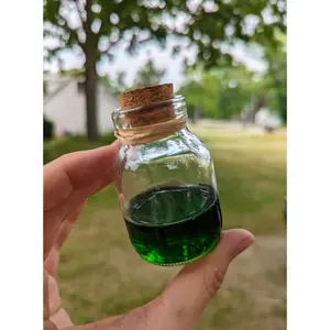 Green Black D20 Potion Bottle Health Potion Witch Potion Glass Potion Bottle Dice Bottle Dice Potion TTRPG Game Master Gift Nerd Gift Gamer