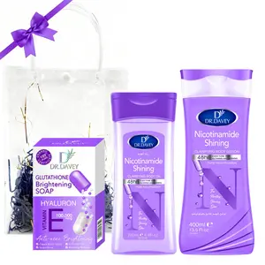 DR.DAVEY Nicotinamide Skin care 3-piece set Nicotinamide Body Lotion +Soap +Body Oil Autumn and winter skin care package gift cleaning moisturizing for Body, Face, Hand, Lip, Eye,travel,Souvenir,Gifts for friends, family members, mother, party gifts