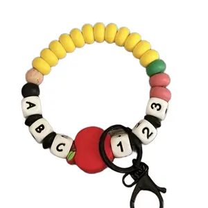 Teachers Beaded Wristlet Keychain