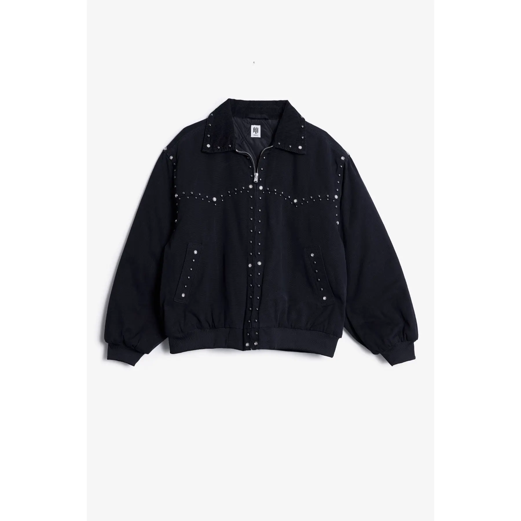 mnml Studded Work Jacket - Washed Black mnml Studded Work Jacket - Washed Black