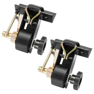 VEVOR Ladder Rack Ratchet Straps, Black Square Tube Mount, 1.5 in Wide x 7.4 ft Long Black Ladder Rack Straps with Double J-Hooks, 500 lbs Load Heavy Duty, Cargo Buckle Lock Strap (2 Pack)