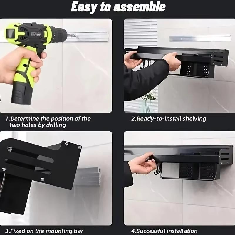 Kitchen Spice Knife Holder Storage Rack Knives Holder Knife Stand Spice Rack Organizer Shelf Wall mounted Knives Holder