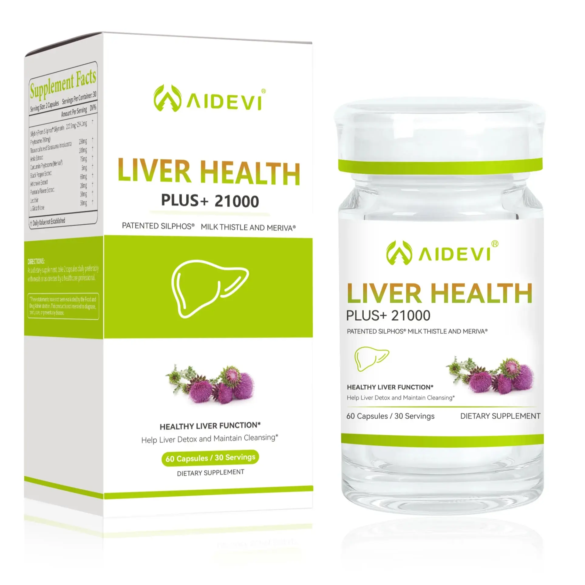 AIDEVI Liver Health 21000 Supplement Support And Milk Thistle