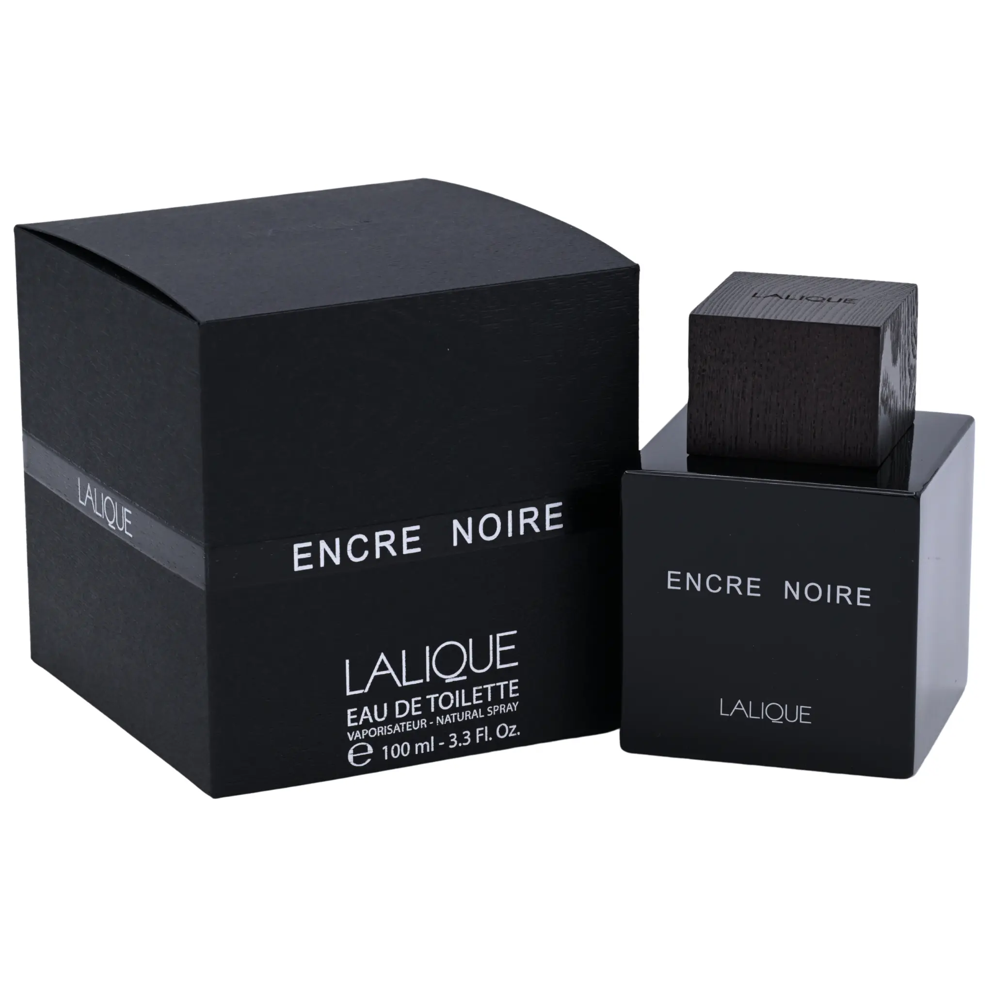 LALIQUE Encre Noire Men's Woody Eau de Toilette Fragrance - 3.3 fl oz (3.4 oz Equivalent), Cypress Top Notes, Cashmere Wood Base, New in Box, Men's Fragrance, Fragrances