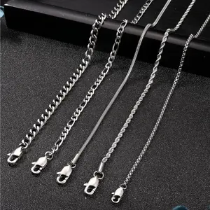 FUNRUN 5Pcs Stainless Steel Permanent Bracelets for Men Women Golden Silver Cuban Link Rope Figaro Karol Chain Bracelet Set 7.5/8/8.5Inch Trendy Stack Bangle Hypoallergenic Jewelry