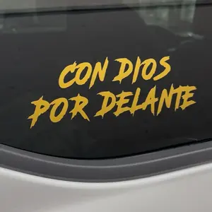 con dios por delante car decal Vehicle Exterior Decoration