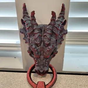 Dragon door knocker red/black