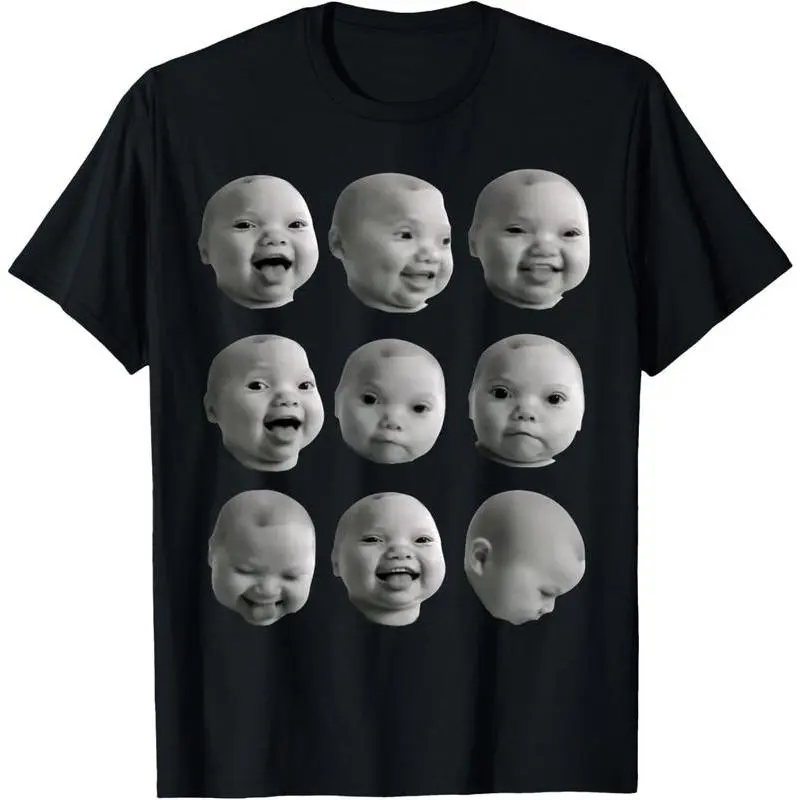 100% Cotton Funny Niche Baby gen z Meme ai Viral Giggling AI Laughing T-Shirt
