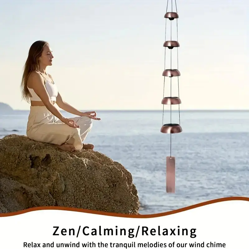 Metal Pagoda Wind Chimes for outside - copper Wind Bell for Home Yard Outdoor Decoration,Memorial Wind Chime,Garden ornament decor gift