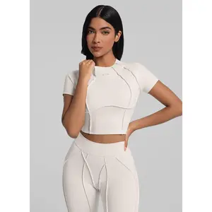 Contour Stitch Crop Top | Catline Collection | Womenswear