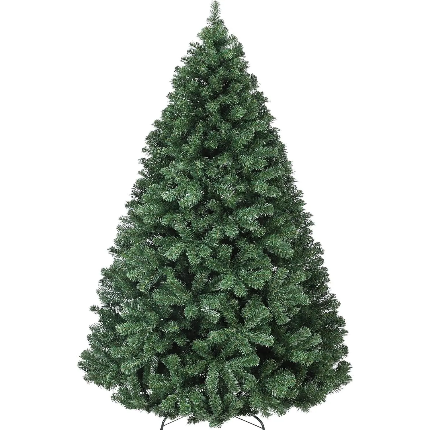 GARVEE 6FT Artificial Christmas Tree - Fluffy Fraser Fir with 800 Premium Branch Tips, Unlit Hinged Design, Includes Metal Stand, Full and Lush Faux Tree for Holiday Home Decoration
