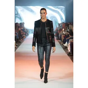 L'Agence Lamb Leather Evening Jacket