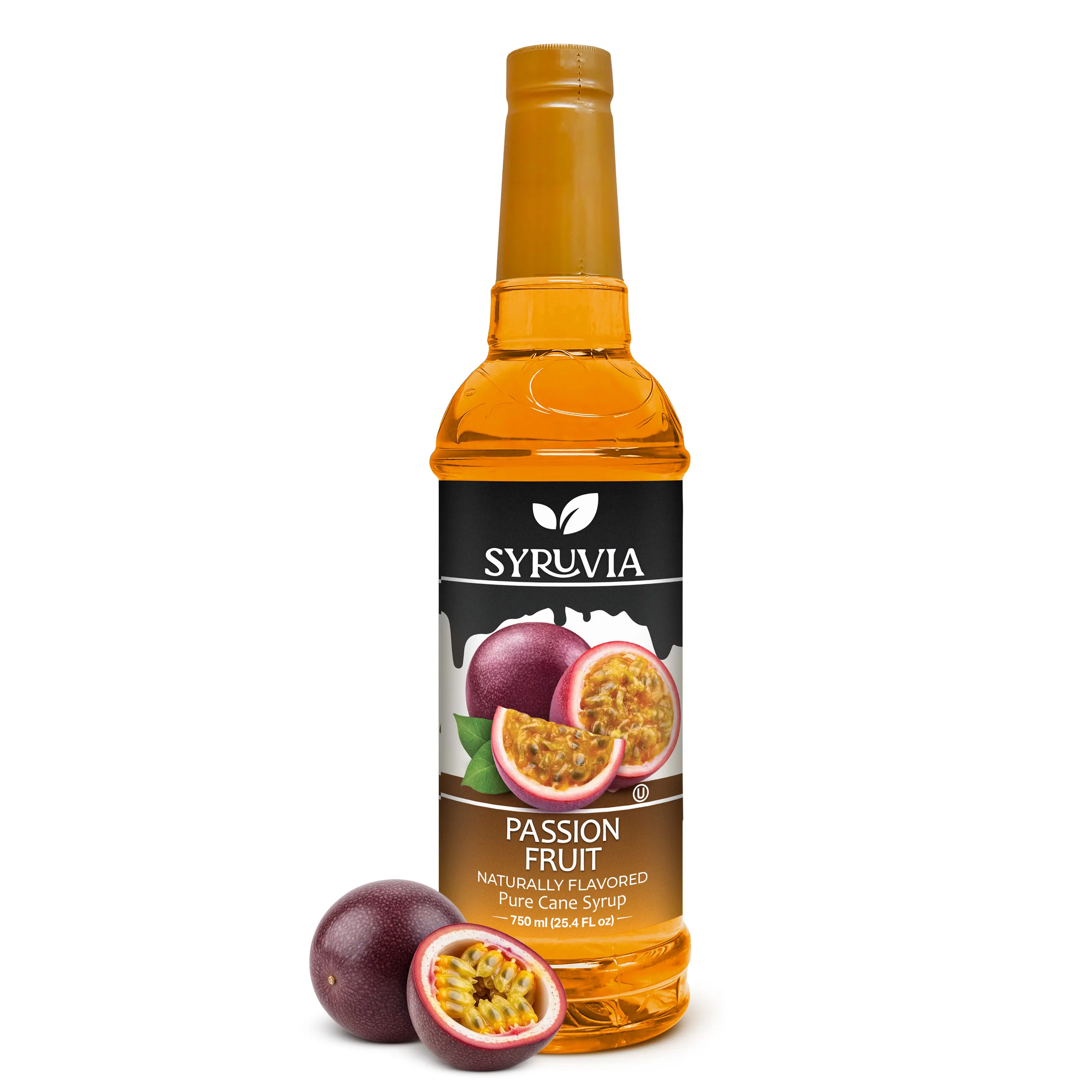 Syruvia Passion Fruit Flavored Syrup for Drinks, Cocktails, Lemonades, Iced Teas and Desserts – 25.4 fl oz