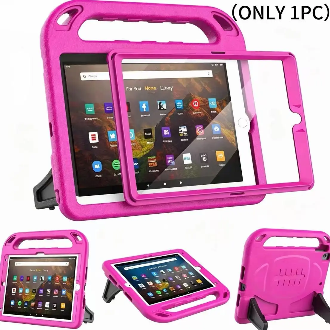for Fire HD 10 Tablet Case (13th/11th Generation, 2023/2021 Release), Lightweight Protective Handheld Built in Screen Protector with Handle Stand, Cover, Tablet Casing, Tablet Covers, Tablet Accessories