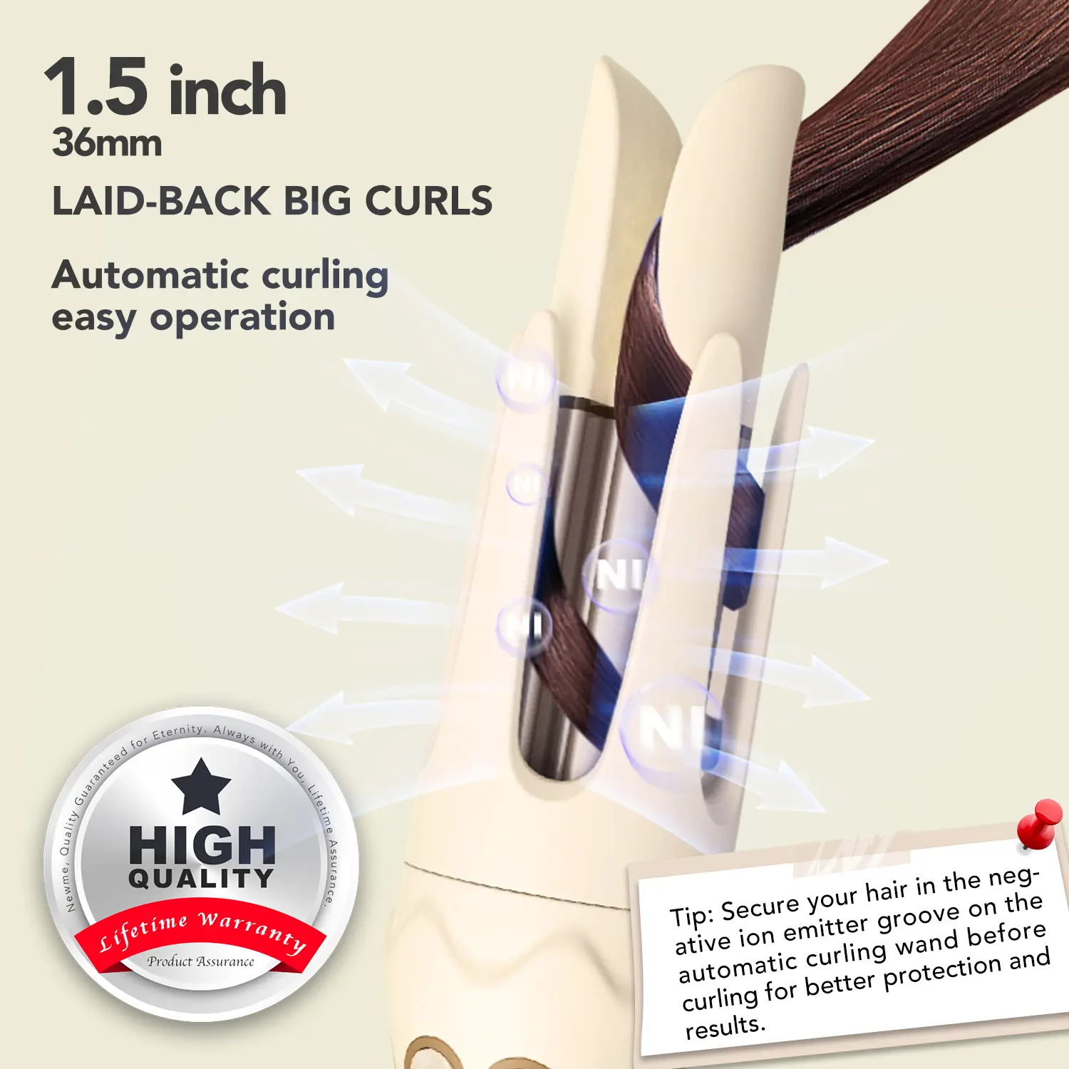Curling Wand with Lifetime Warranty Max Pro Twist 9mm Curling Iron | Max Pro Hair main image 3