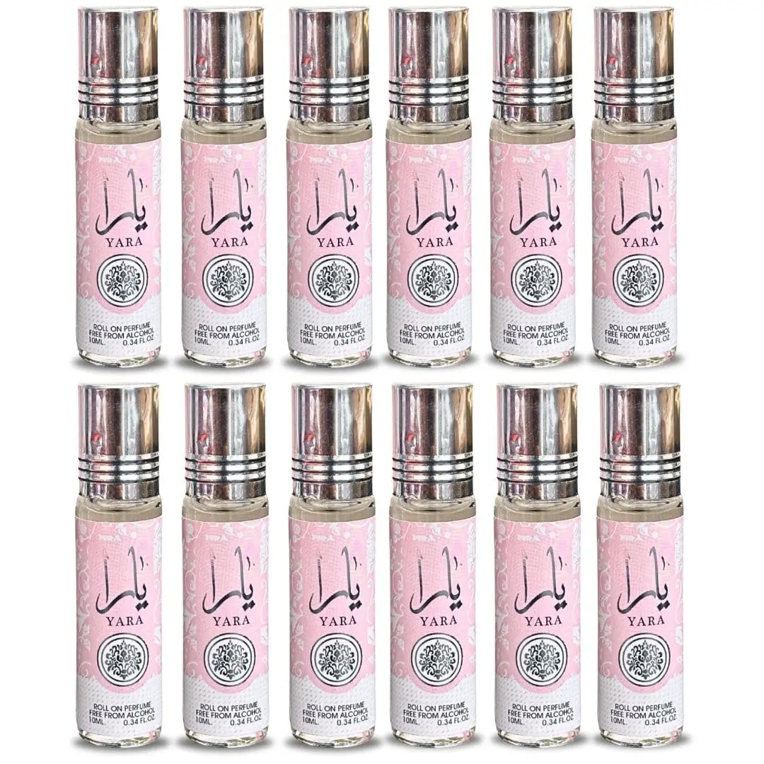 Ard Al Zaafaran Yara Roll-On Perfume Oil - 0.34 Fl Oz Pack of 12 - Fragrance Rollerball for Everyday Use Ard Al Zaafaran Yara Roll-On Perfume Oil - 0.34 Fl Oz Pack of 12 - Fragrance Rollerball for Everyday Use