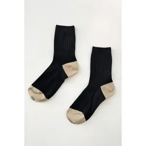 Her Glow Socks in Black/Gold