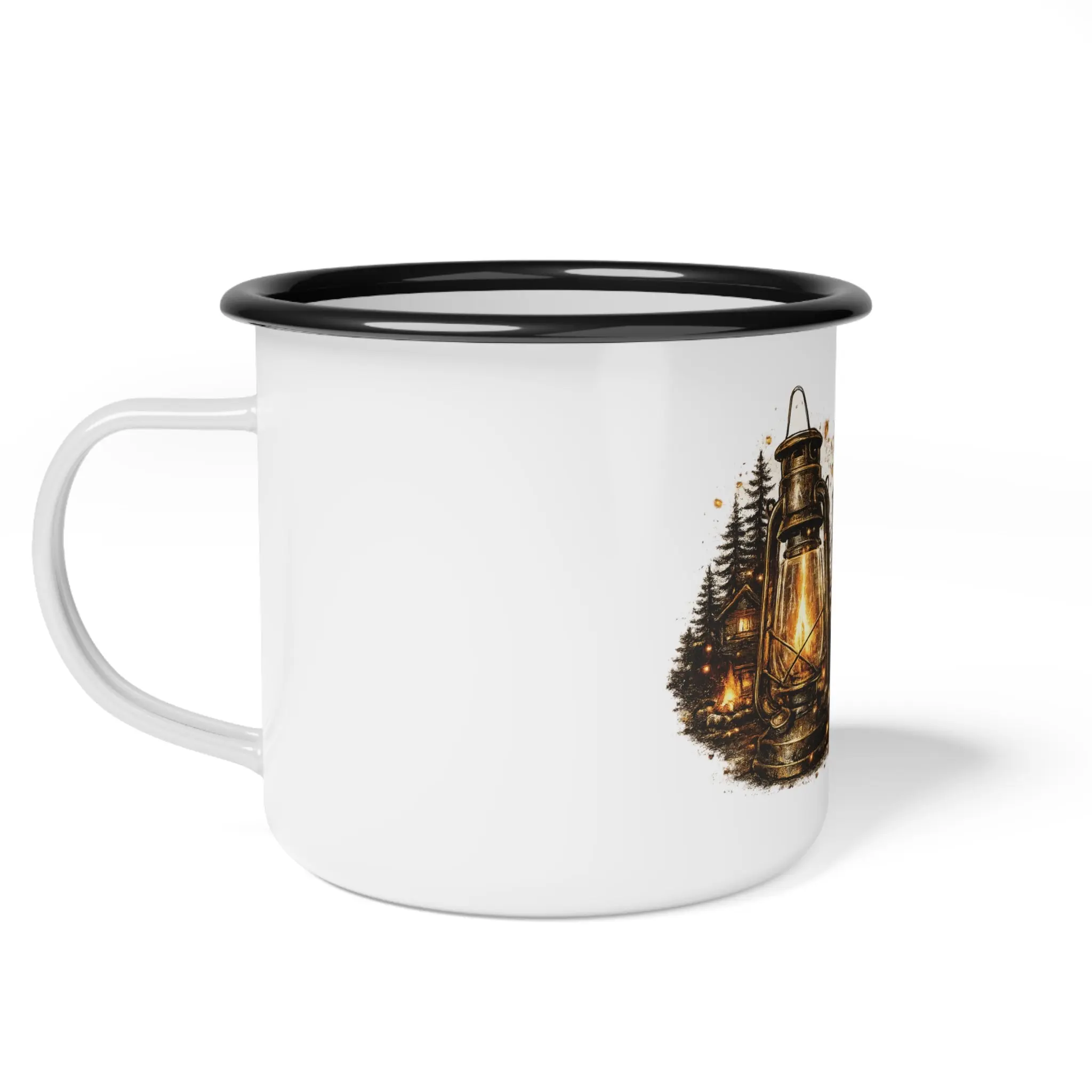 Enamel Camp Cup — Grace & Grounds Coffee Quote Rustic Camper Mug