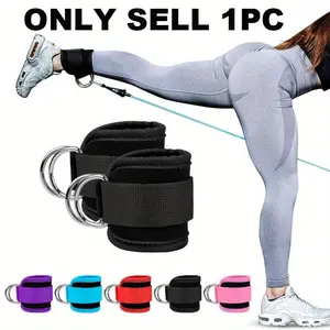 Adjustable Ankle Strap, 1 Count Gym Ankle Strap, Double D-ring Ankle Weight Leg Training Brace Support, Sport Safety Abductors Resistance Band
