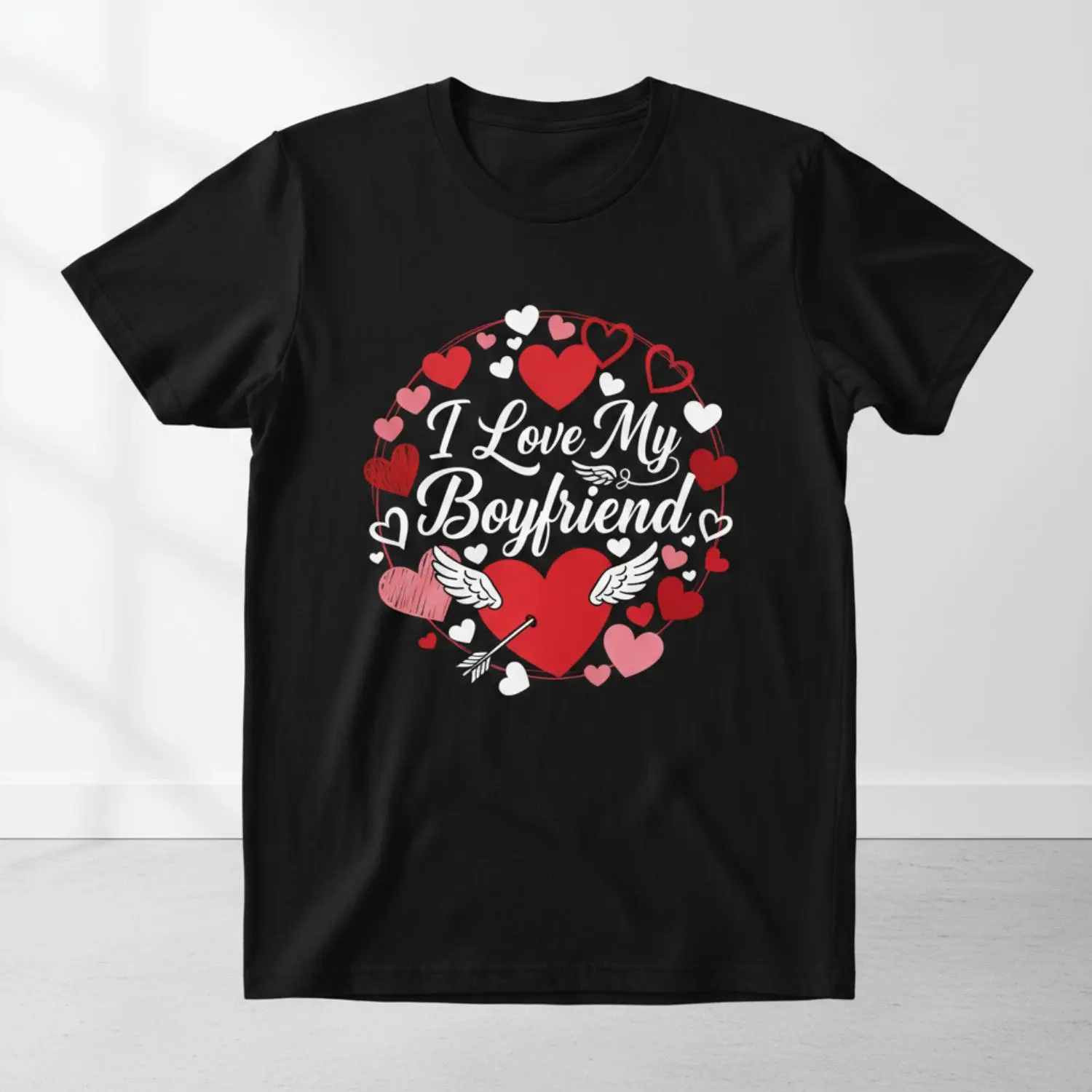 Heart My BF Cotton T-Shirt - Valentine’s Day Gift for Him