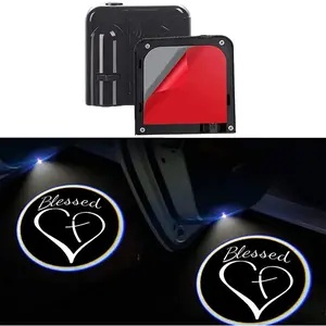 2 count  Door Projector Logo Light for Blessed  and Heart Christian, Universal  Courtesy LED  Shadow Lights Welcome Lamp Suitable fit  Models