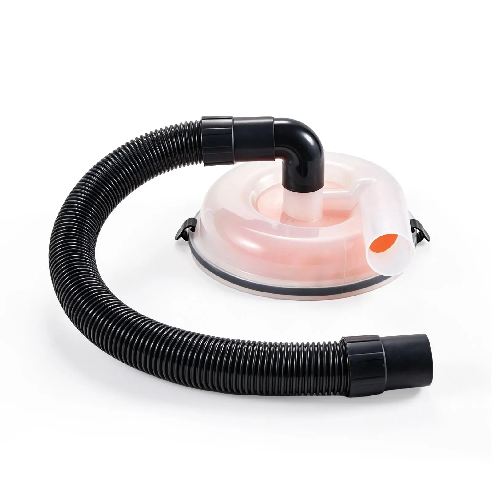VEVOR Cyclone Dust Separator Kit, 2 & 2-1/2 inch Vacuum Dust Collector, for Woodworking and Shop Wet/Dry Vacuums, Fits Standard 5 Gallon Buckets (Exclude), Elbow Adapter & 3ft Hose, Translucent