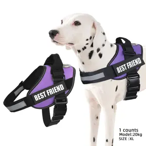 Adjustable Pet Chest Harness, 1 Count Dog Chest Harness, Reflective Pet Harness, Night Walking Harness, Durable Reflective Harness for Small Medium Large Dogs