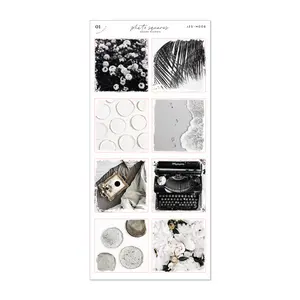 Photo Squares • Neutrals | Sticker Sheet for Journals, Bullet Journal, Planner, or Scrapbook in Washi or White Paper