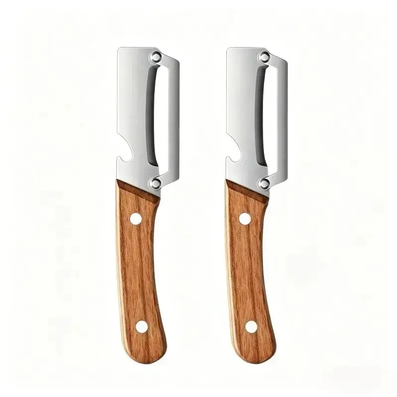 2pcs Multi-Functional Peeler Knife Thickened Stainless Steel Fruit Peeler Tool for Sugarcane And Pumpkin Home Kitchen Knife Portable Outdoor Camping Peeling Knife