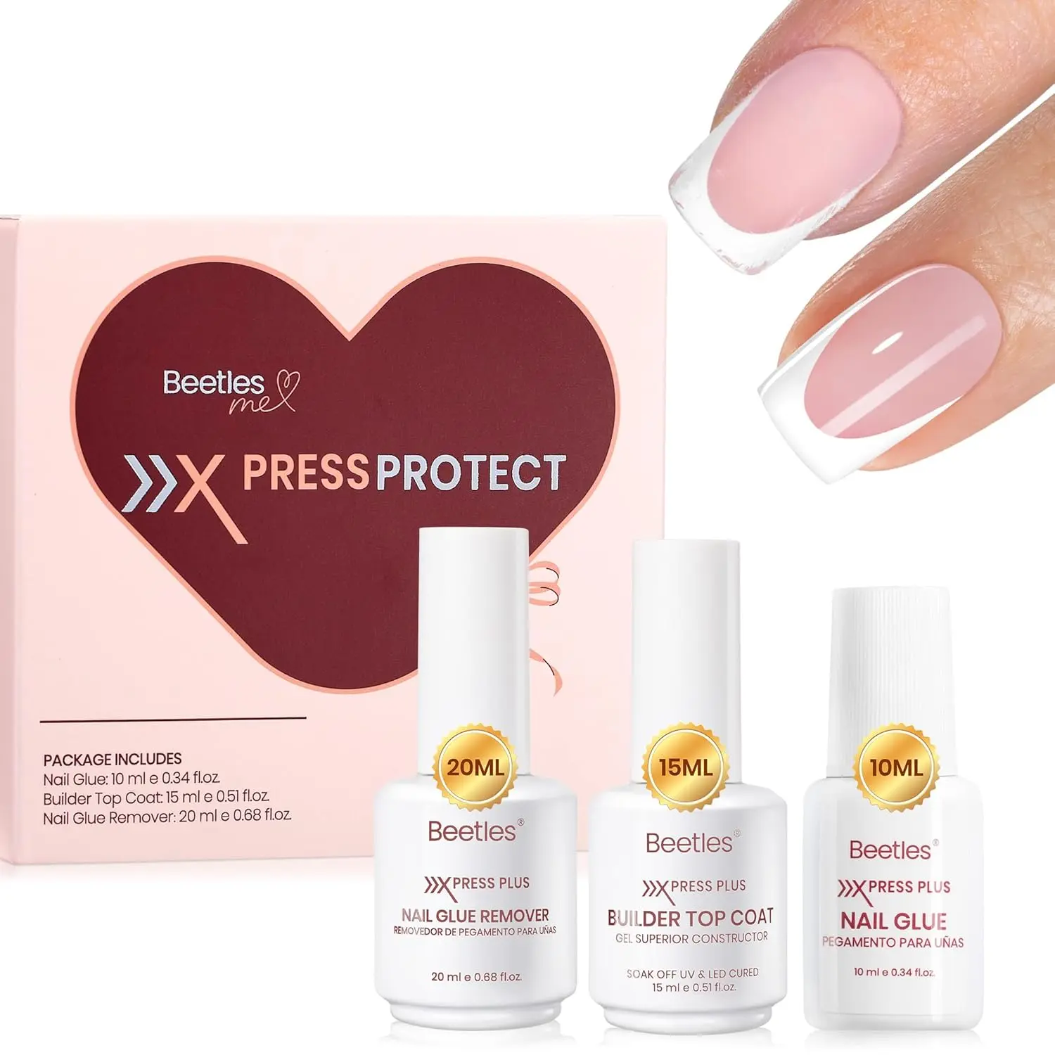 Nail Glue&Builder Top Coat & Remover Set