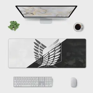 Attack on Titan Desk Mat – Extra Large Smooth Surface Mouse Pad, Fierce Titan Battle Theme for Office Workstation & Home Use