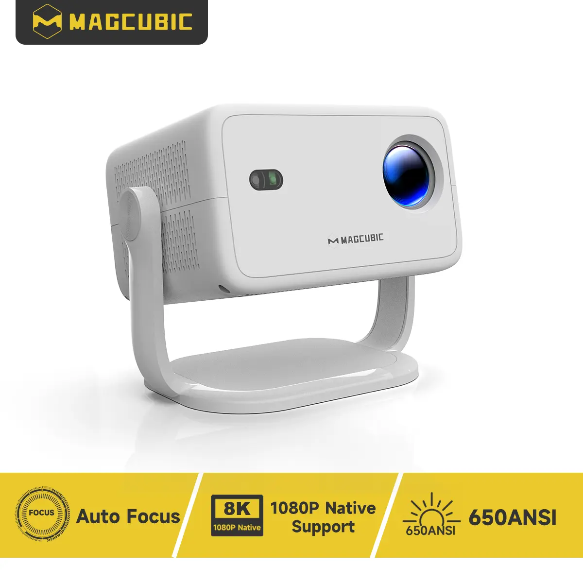 [US warehouse] Magcubic L018 Android 14.0 Projector Auto Focus & Keystone Correction 8K Videosouce Supported Native 1080P Built-in HiFi Speaker Allwinner H726 BT5.2 WIFI6 650ANSI 360°Rotatable Projector Home Theater #SummerFinds #DealsForYouDays