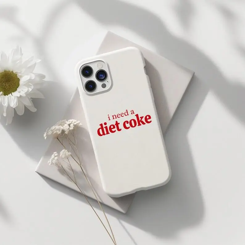 Diet Coke Custom Smartphone Case - Tough Dual-Layer Rubber Polycarbonate Shockproof Protector, Funny Soda Lover Print Accessory for Brand Fans’ Devices
