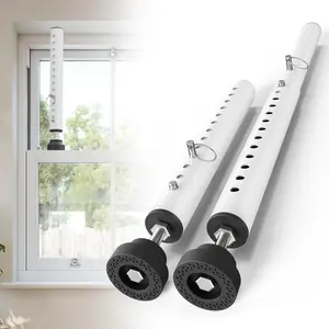1 Pack Window Security Bars 11"-18",Short Window Lock Bar for Child Safety/Anti-Theft,Window safety lock with Base for Vertical and Horizontal Window-White