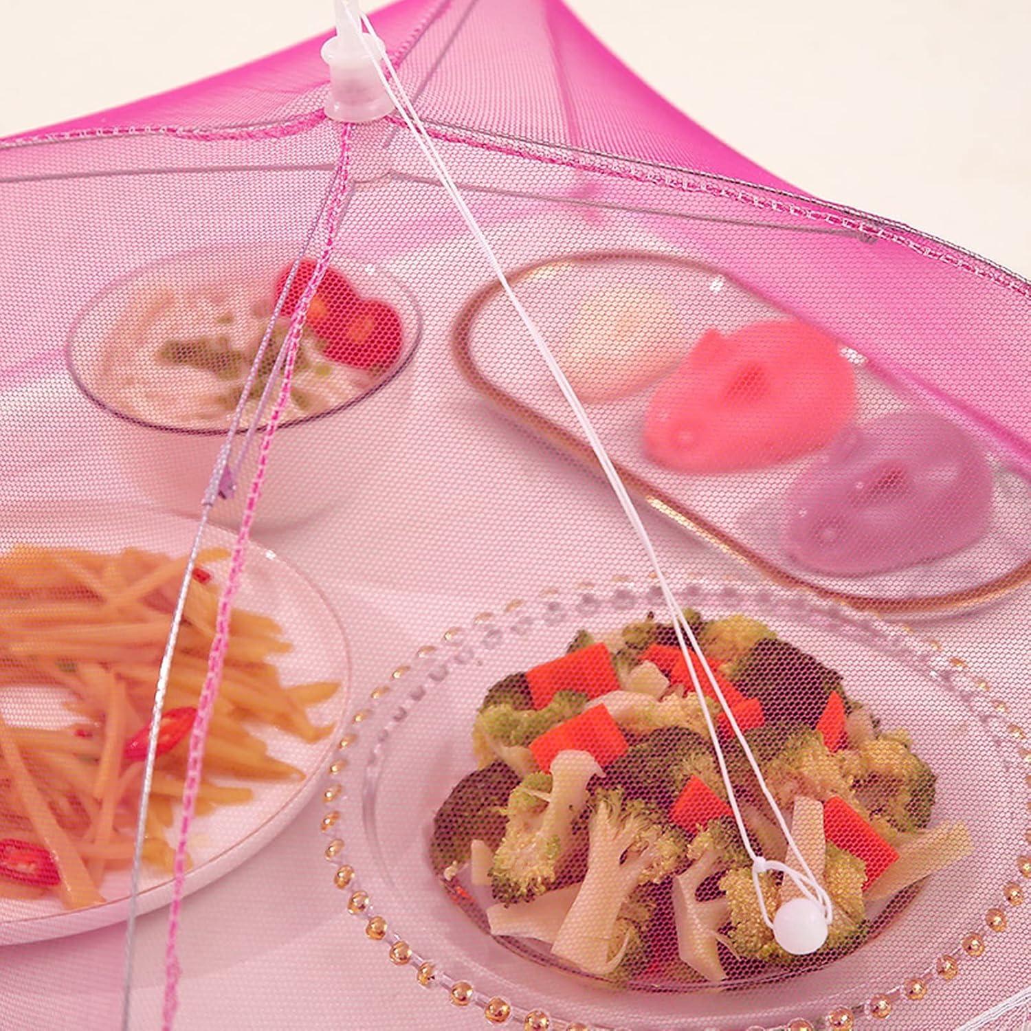 6 Pack Colored Mesh Food Cover Tents by Winknowl, Reusable and Collapsible Large 17" Pop-Up Food Net Protector Umbrella for BBQ, Picnics, Parties, Outdoor 6 Pack Colored Mesh Food Cover Tents by Winknowl, Reusable and Collapsible Large 17" Pop-Up Food Net Protector Umbrella for BBQ, Picnics, Parties, Outdoor