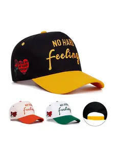 Unisex Rose Embroidered Heart Baseball Cap, Letter Print, All-Season Outdoor Sports & Casual Fashion Hat, Stylish Snapback Cap