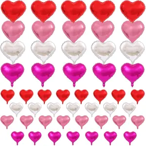 50 Pcs Heart Balloon 20 Pcs 10 inch 30 Pcs 5 inch Mini Balloon for Wedding Bridal Shower Anniversary Valentines Day Engagement Marriage Party Decorations Supplies