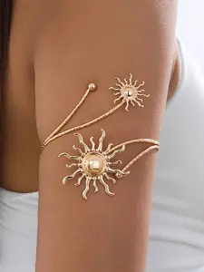 Elegant Women's Sun Design Bracelet, Casual Style Alloy Bangle for Daily Wear & Party Gifts, All Season Jewelry Accessory