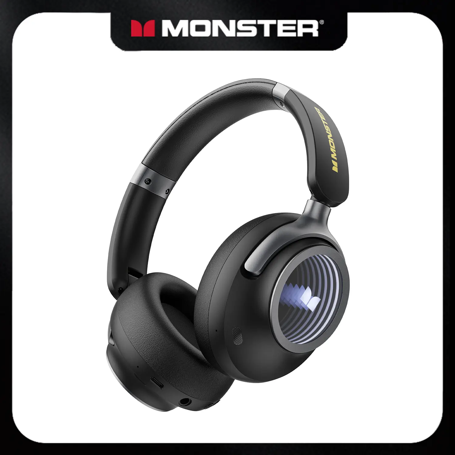 Monster Persona 4th RGB Gaming Headphones, Bluetooth 6.0, 165H Playtime, 3D LED Tunnel Lights, 40mm Drivers, 5-Mic ENC, Foldable Over Ear Headset for Gaming, Music, Movies & Travel - Deals For You Days-TikTokShopBackToSchool, Gaming Equipment, Pc Gaming H